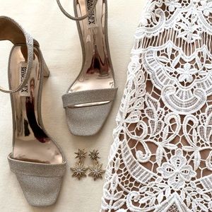 Badgley Mischka Sparkly block heel sandal